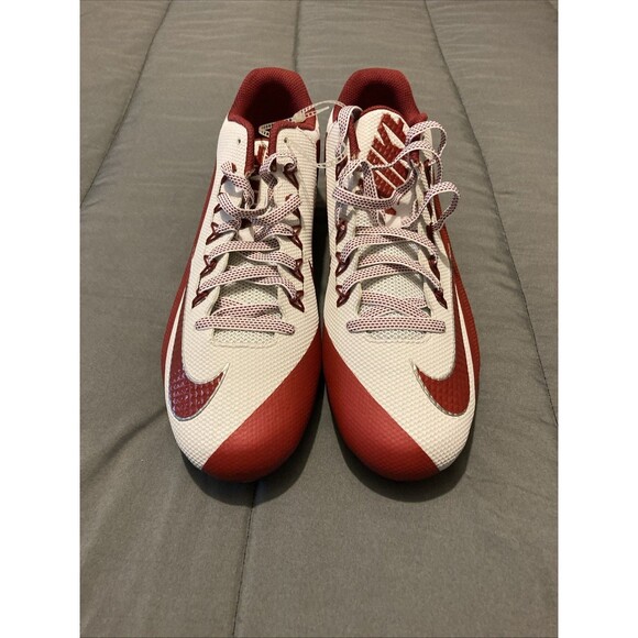 NIKE ALPHA PRO LOW 2 FOOTBALL CLEATS RED/WHITE SIZE 13 719930-160 - Picture 1 of 8